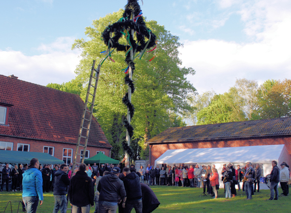 Maibaumsetzen in Bookhorn